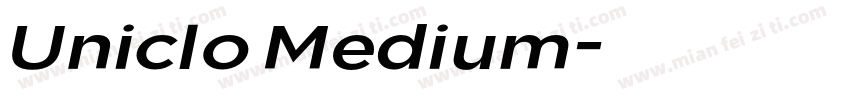 Uniclo Medium字体转换